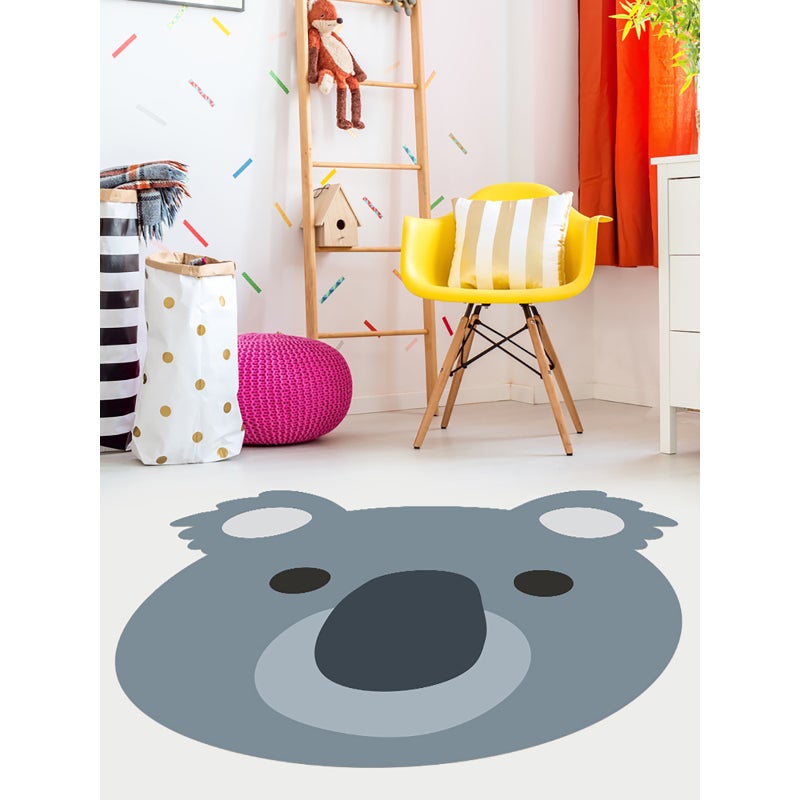 Dywan winylowy dziecięcy Koala 86x100 cm - antypoślizgowy PVC, winylowy do pokoju dziecięcego, ognioodporny i zmywalny