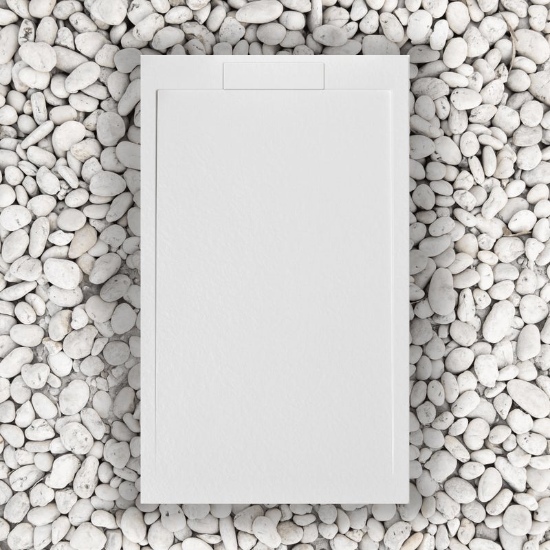 BRODZIK PRYSZNICOWY 120X100 cm Biały Vulcano Line SLIM Z żywicy i proszku marmurowego z boczną kratką Z ŻYWICY MARMUROWEJ - FRASCIO