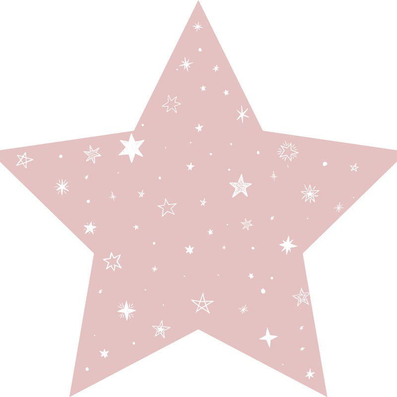 Dywan winylowy dziecięcy Star 96x100 cm - antypoślizgowy PVC, winylowy do pokoju dziecięcego, ognioodporny i zmywalny