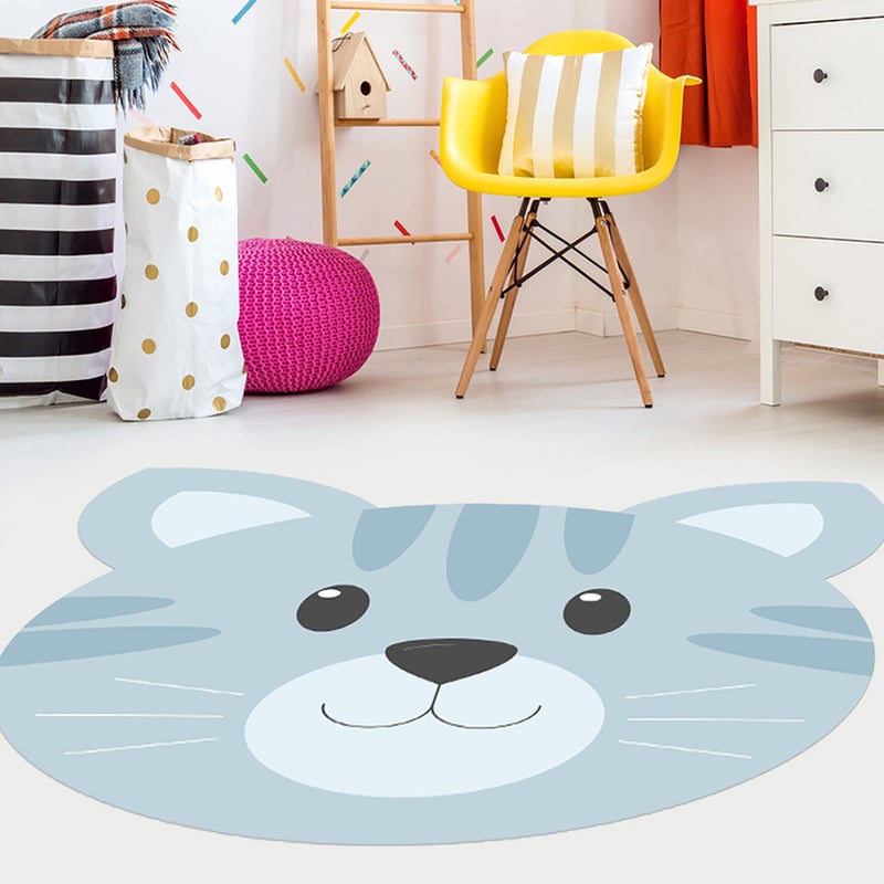 Dywan winylowy dziecięcy Cat 97x100 cm - antypoślizgowy PVC, winylowy do pokoju dziecięcego, ognioodporny i zmywalny