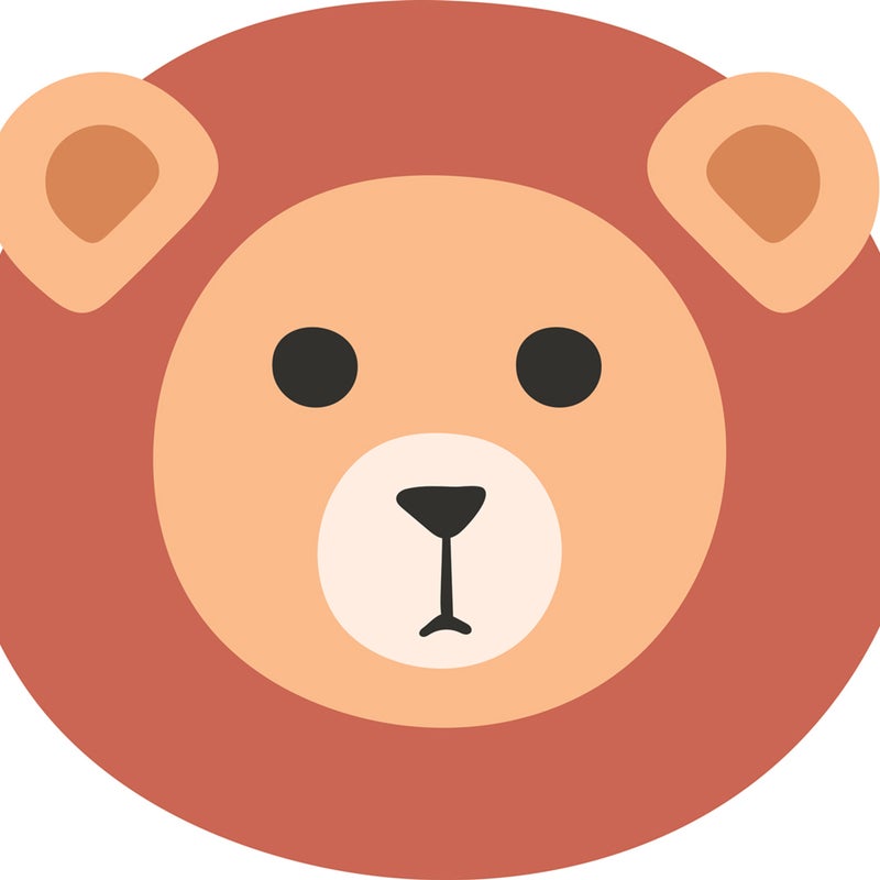 Dywan winylowy dziecięcy Lion 91x100 cm - antypoślizgowy PVC, winylowy do pokoju dziecięcego, ognioodporny i zmywalny