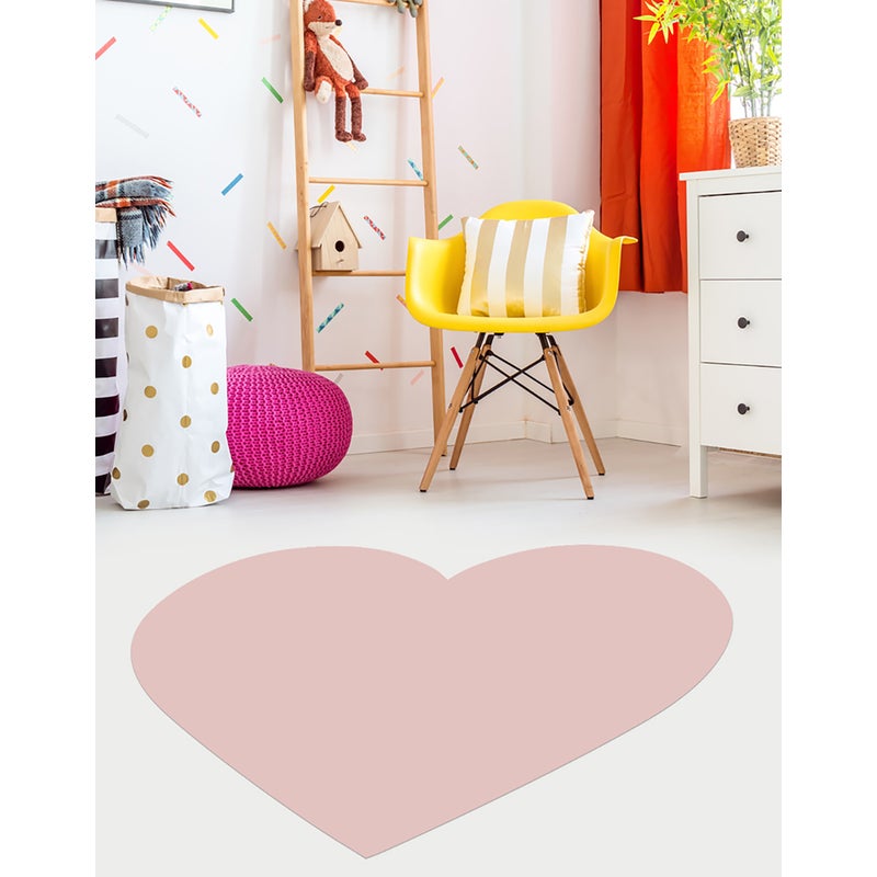 Dywan winylowy dziecięcy Heart 51x60 cm - antypoślizgowy PVC, winylowy do pokoju dziecięcego, ognioodporny i zmywalny
