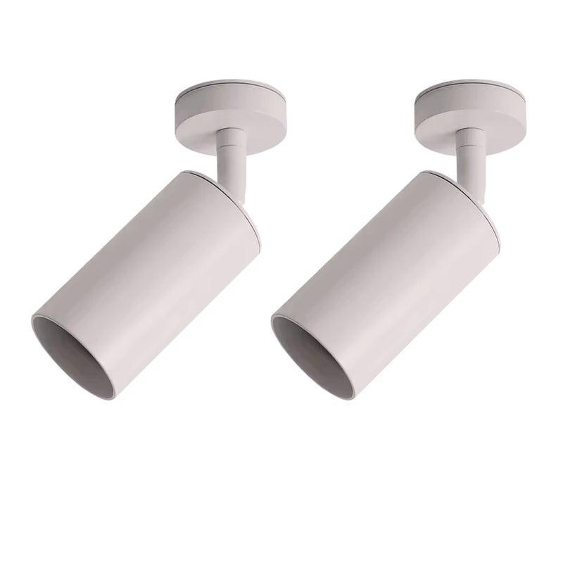 Opakowanie x2 Obrotowy reflektor sufitowy na żarówkę GU10, kolor biały