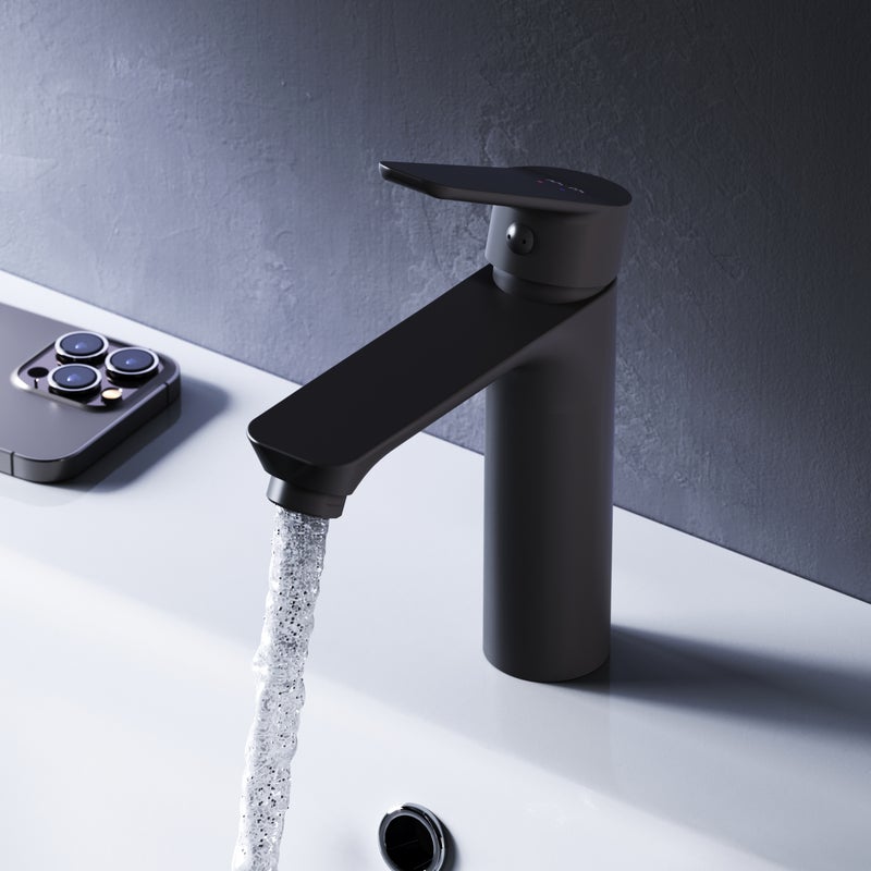 Bateria umywalkowa Bateria umywalkowa, czarna, Hit rozmiar S, FTA02122 AM.PM