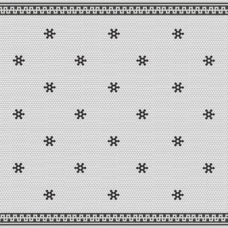 Dywan winylowy Bonnie 200x290 cm - antypoślizgowy dywan PVC do kuchni lub salonu, wodoodporny, zmywalny, ognioodporny