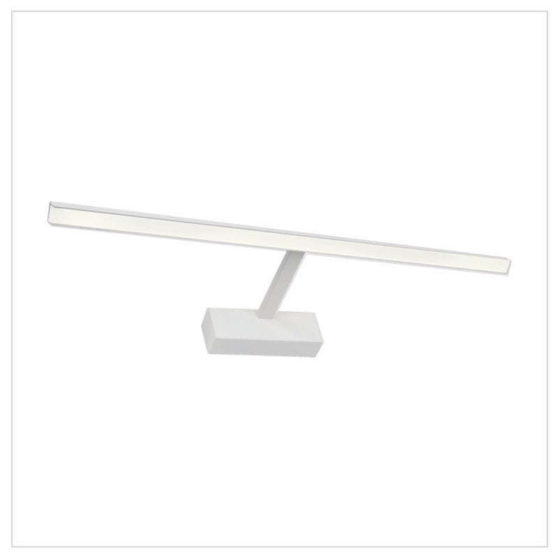 Kinkiet LED do oświetlania obrazów, luster, murali, 14W tradycyjny styl, ciepłe światło 3000K, SATIN WHITE, przegubowe. 60cm