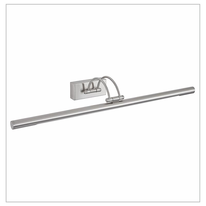 Kinkiet LED do oświetlania obrazów, luster, murali, 12W, tradycyjne, ciepłe światło 3000K, nikiel matowy, przegubowy i obrotowy. 65cm