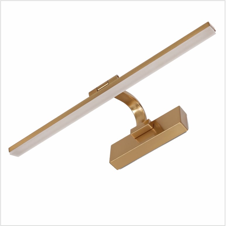 Kinkiet LED do oświetlania obrazów, luster, murali, tradycyjny styl 14W, ciepłe światło 3000K, wykończenie BRONZE, przegubowe. 61cm