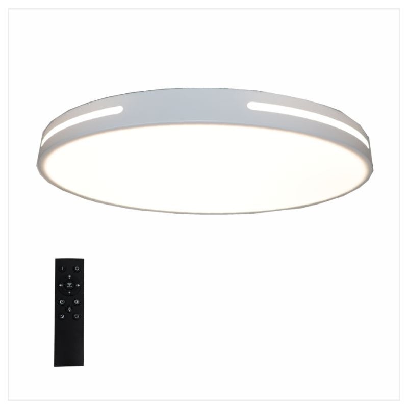 Oświetlenie sufitowe LED 40 W z pilotem, ściemnialne 2700K-6500K, zimne do ciepłego białego światła i intensywności, 4000 lm, okrągłe Ø40cm