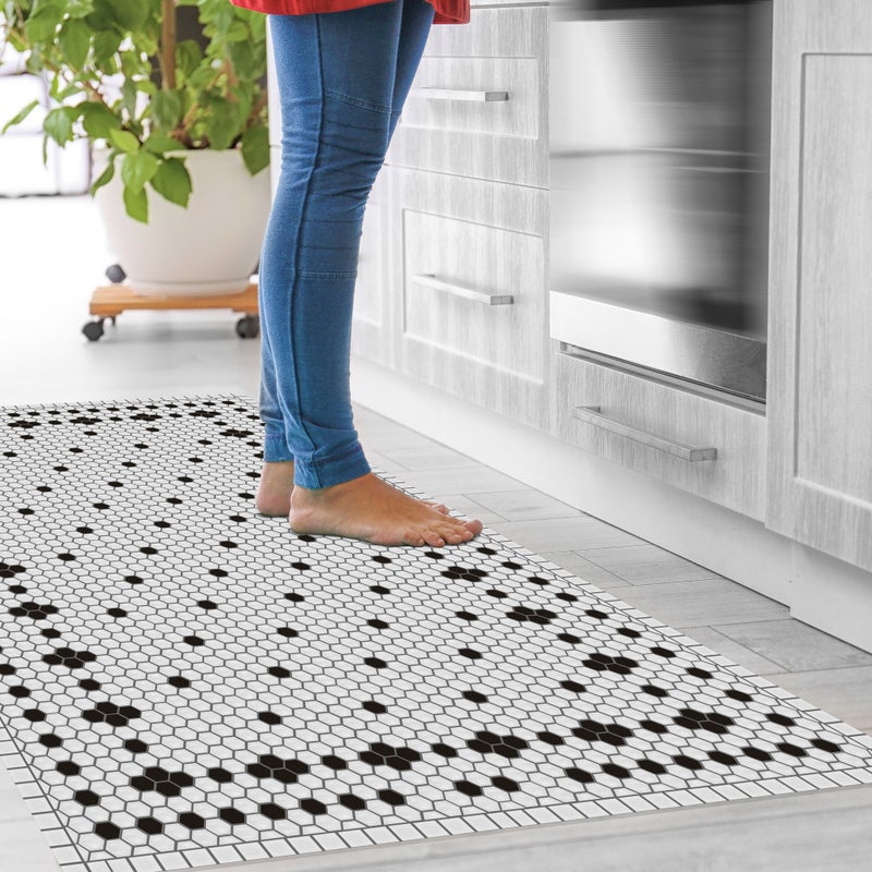 Dywan winylowy Virginia 66x100 cm - antypoślizgowy PVC, winylowy do kuchni lub salonu, wodoodporny, zmywalny, trudnopalny