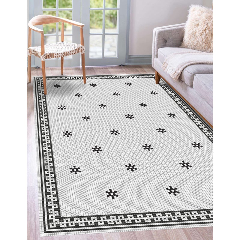 Dywan winylowy Bonnie 160x230 cm - antypoślizgowy dywan PVC do kuchni lub salonu, wodoodporny, zmywalny, trudnopalny