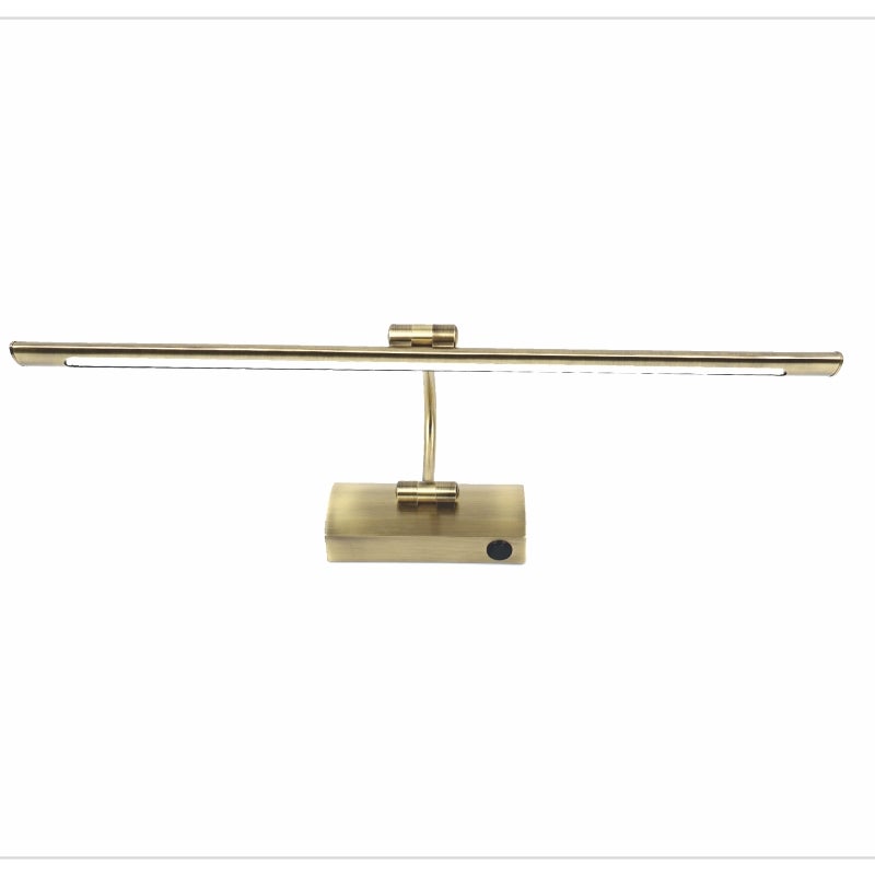 Kinkiet LED do oświetlania obrazów, luster, 12W tradycyjny, ciepłe światło 3000K, wykończenie z antycznego brązu, przegubowy. 55cm. z włącznikiem