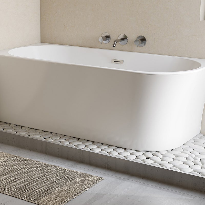 Corciano Wanna narożna - 228 l - 170 x 75 x 59 cm - Biała - Akryl - Lewostronna - PONTICOLA