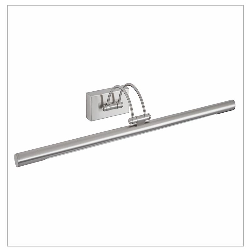 Kinkiet LED do oświetlania obrazów, luster, murali, 8W tradycyjne, ciepłe światło 3000K, nikiel matowy, przegubowy i obrotowy. 50cm