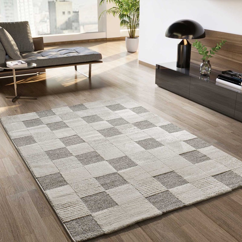 Prostokątny kremowy dywan do wnętrz 80 x 150 cm VERONA skandynawski - ATTICGO