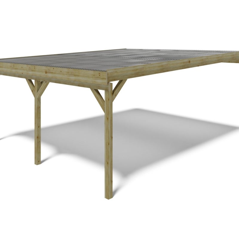 Carport Wiata garażowa ALTANKA 5,80x5,06 m - 29 m2 - pokrycie PVC, CAR23PVCTR, 1szt.