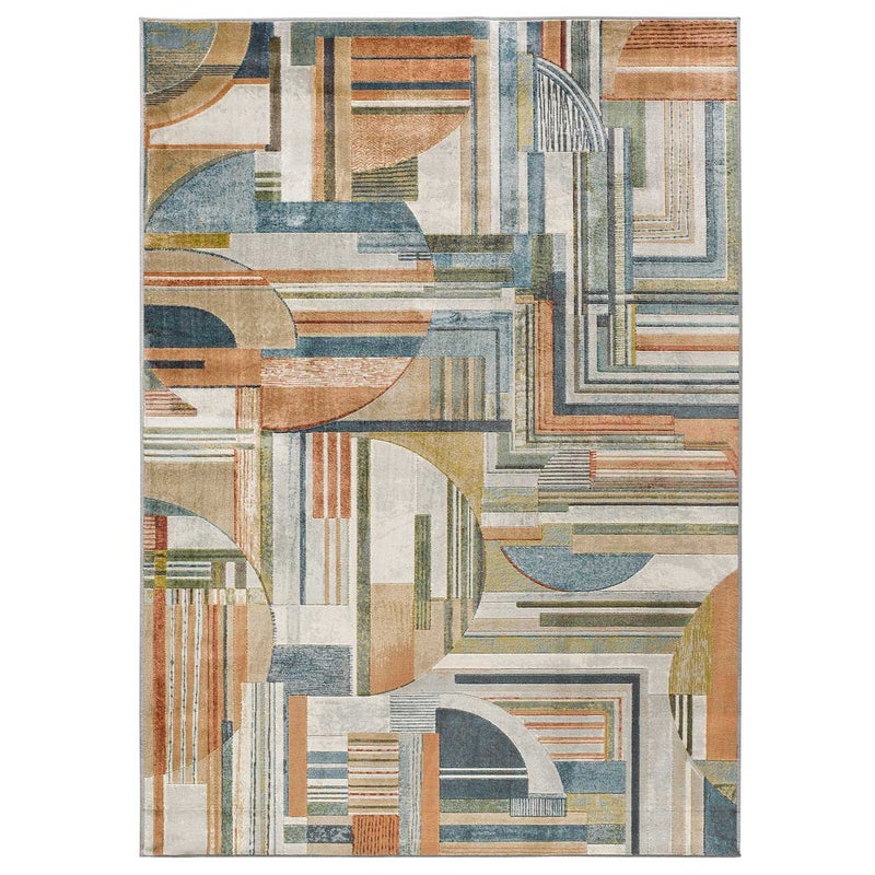 Prostokątny wielokolorowy dywan do wnętrz 135 x 195 cm geometryczny BLEIK - ATTICGO