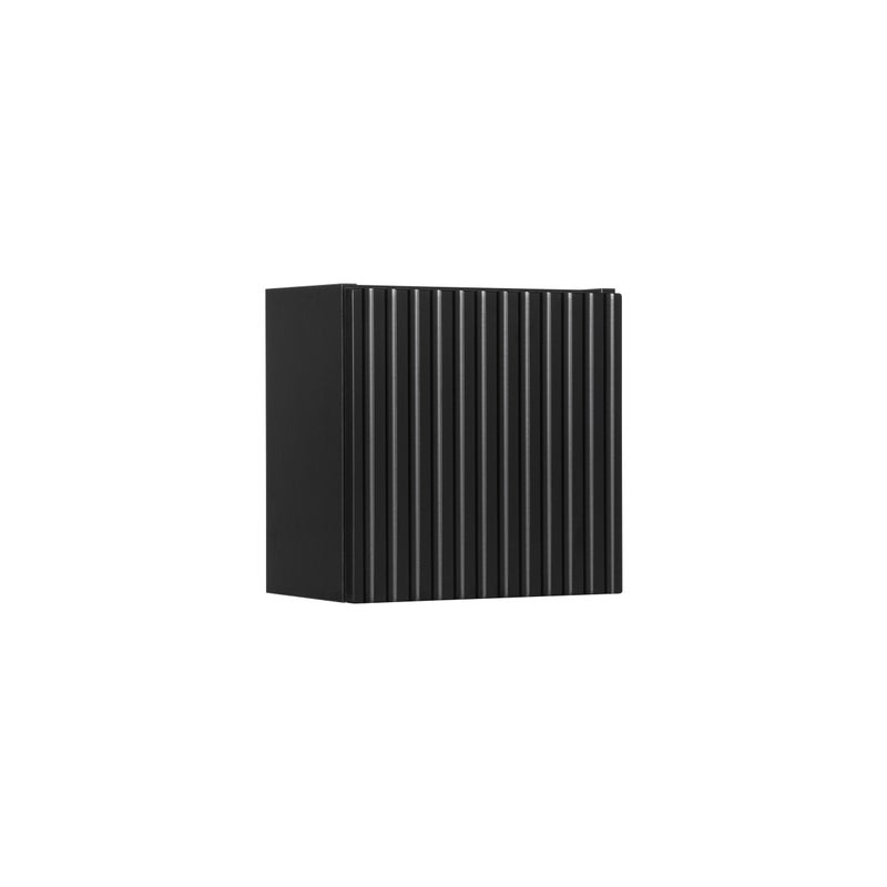 Szafka łazienkowa NOVA BLACK 30 cm czarna kostka ryflowany front