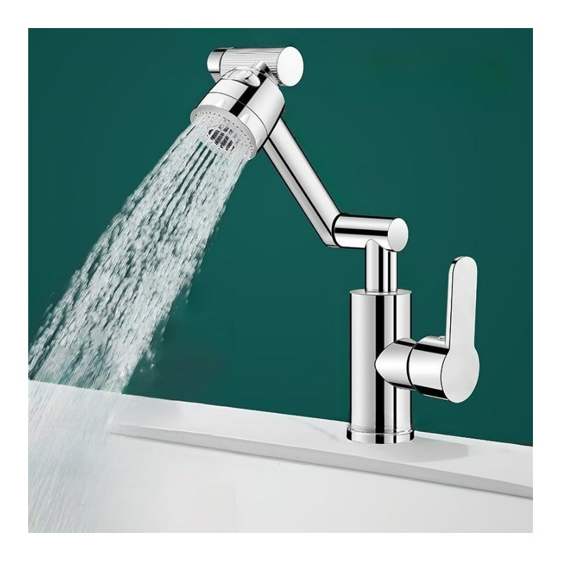 Bateria umywalkowa, bateria do ciepłej i zimnej wody, bateria łazienkowa i umywalkowa, stal nierdzewna, wąż zasilający 80 cm