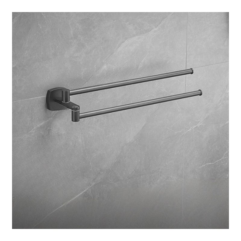 Wieszak na ręczniki ze stali nierdzewnej 304, bez wiercenia, ruchomy wieszak na ręczniki o pojedynczej wysokości, szary