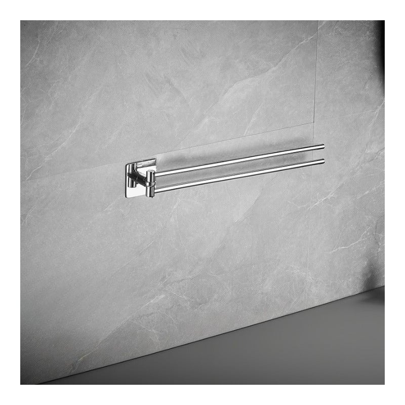 Wieszak na ręczniki ze stali nierdzewnej 304, podwójny obrotowy wieszak na ręczniki, wieszak na ręczniki łazienkowe bez wiercenia