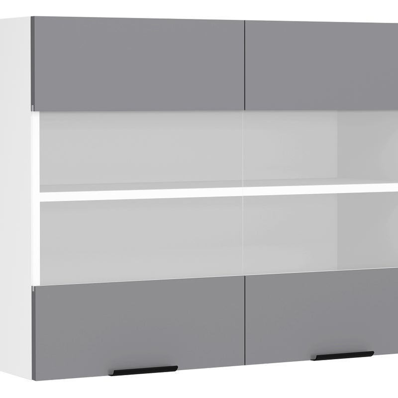 Szafka wisząca na meble kuchenne Fasola Biały / Antracyt W. 60 x S. 80 x G. 31 cm