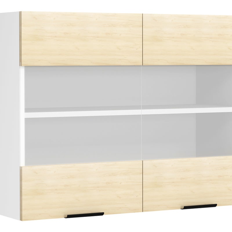 Szafka wisząca na meble kuchenne Fasola Biały / Dąb miodowy W. 60 x S. 80 x G. 31 cm