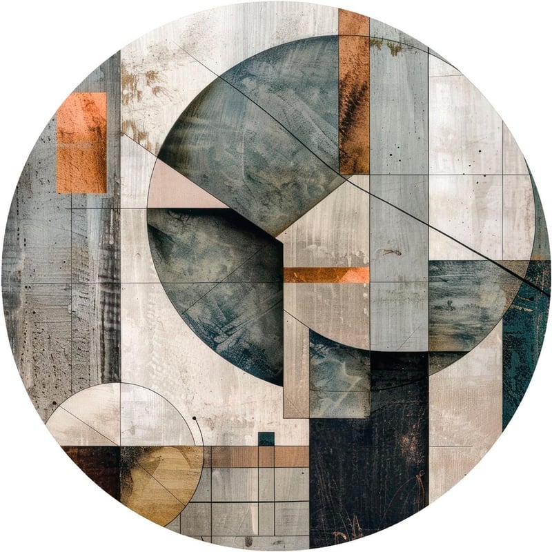 Dywan Salon Okrągły PVC Antypoślizgowa Odporny Na Plamy Druk cyfrowy 3D Rysunek C