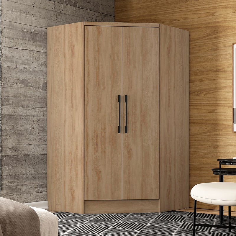 Szafa narożna 2-drzwiowa - szer. 101 cm - Naturalny - AURALI