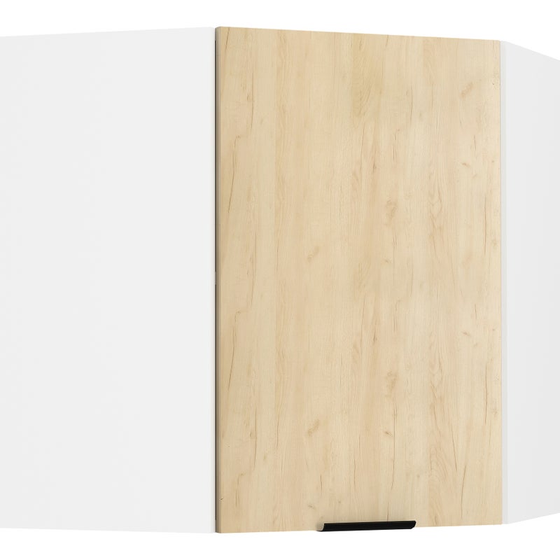 Szafka wisząca na meble kuchenne Fasola Biały / Dąb miodowy W. 60 x S. 57 x G. 57 cm