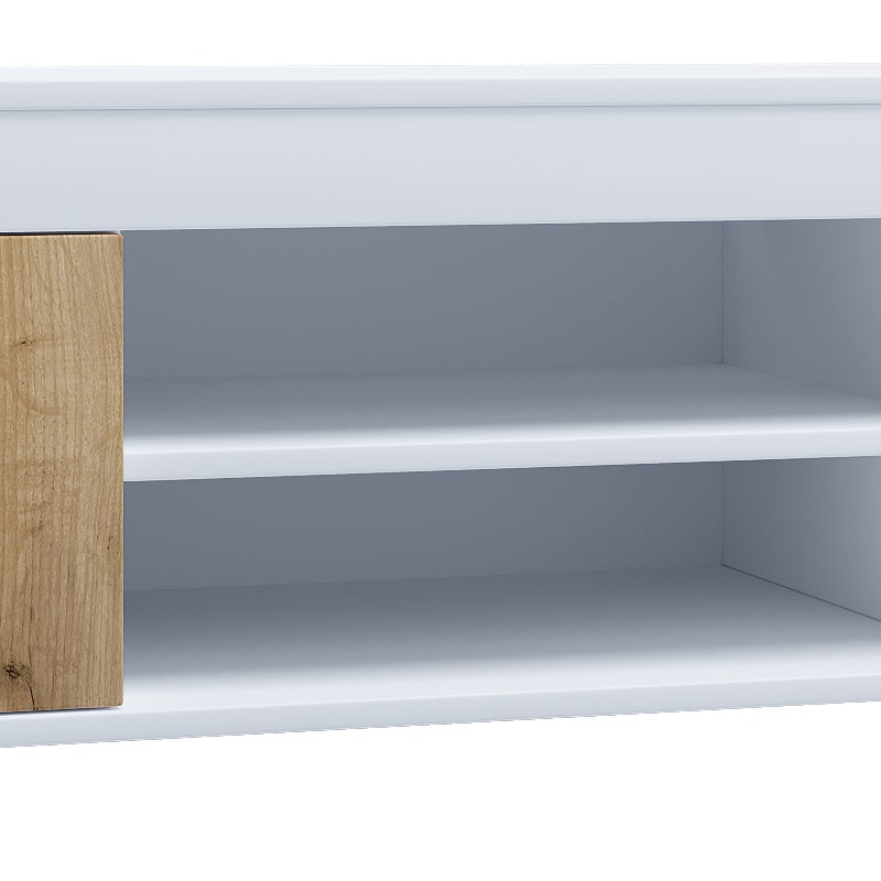 Meble TV Usilo Biały / Dąb miodowy W. 37 x S. 160 x T.45cm