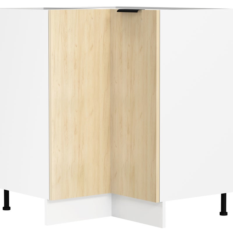 Szafka na meble kuchenne Fasola Biały / Dąb miodowy W. 82 x S. 76 x G. 76 cm