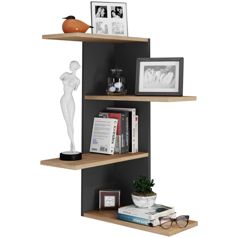 Drewniana półka ścienna Półka narożna Półka Balos