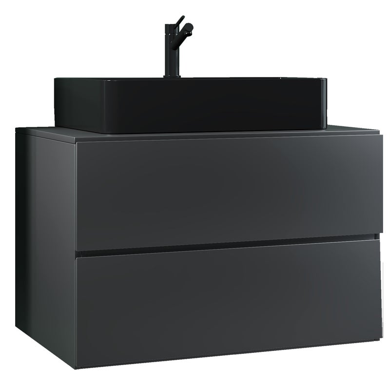 umywalka do mebli łazienkowych Lendas Antracyt W. 52 x S. 80 x G. 52 cm
