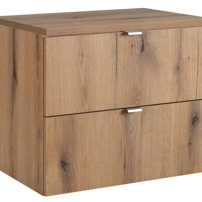 Szafka łazienkowa NOVA OAK 80 cm dąb z blatem 2 szuflady
