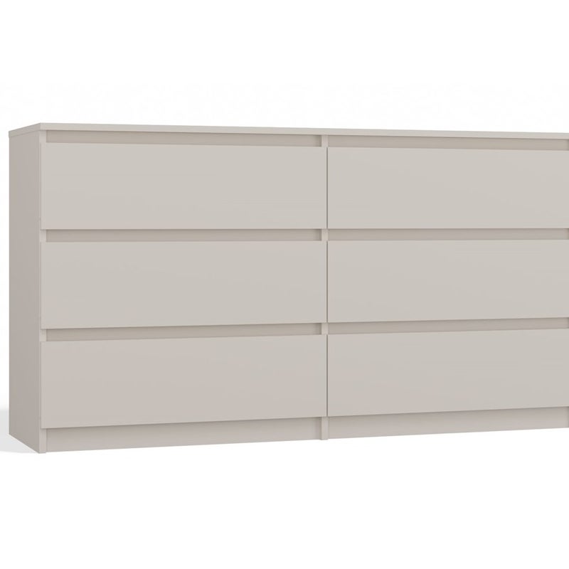 Komoda: 6 szuflad, kaszmir, 40 x 75 x 140 cm