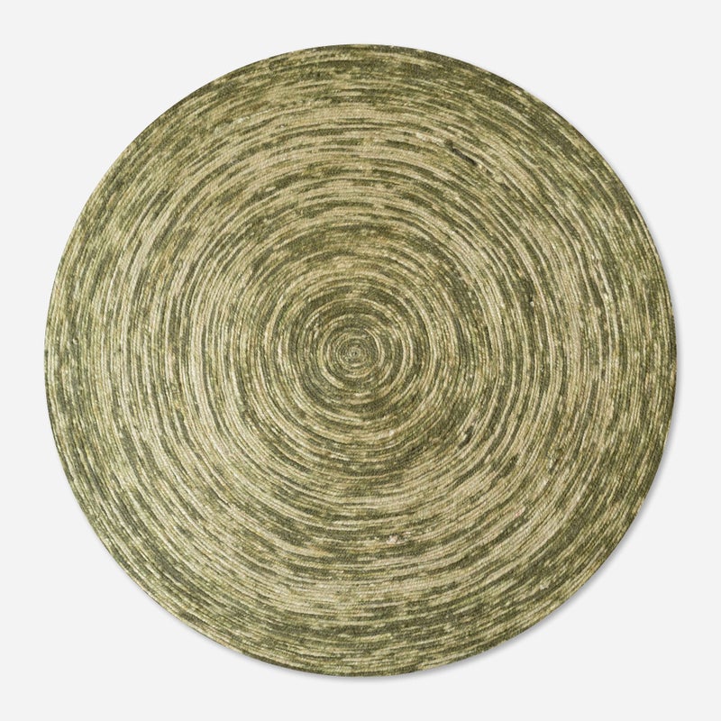 Okrągły dywan jutowy w odcieniach zieleni Ø140 cm