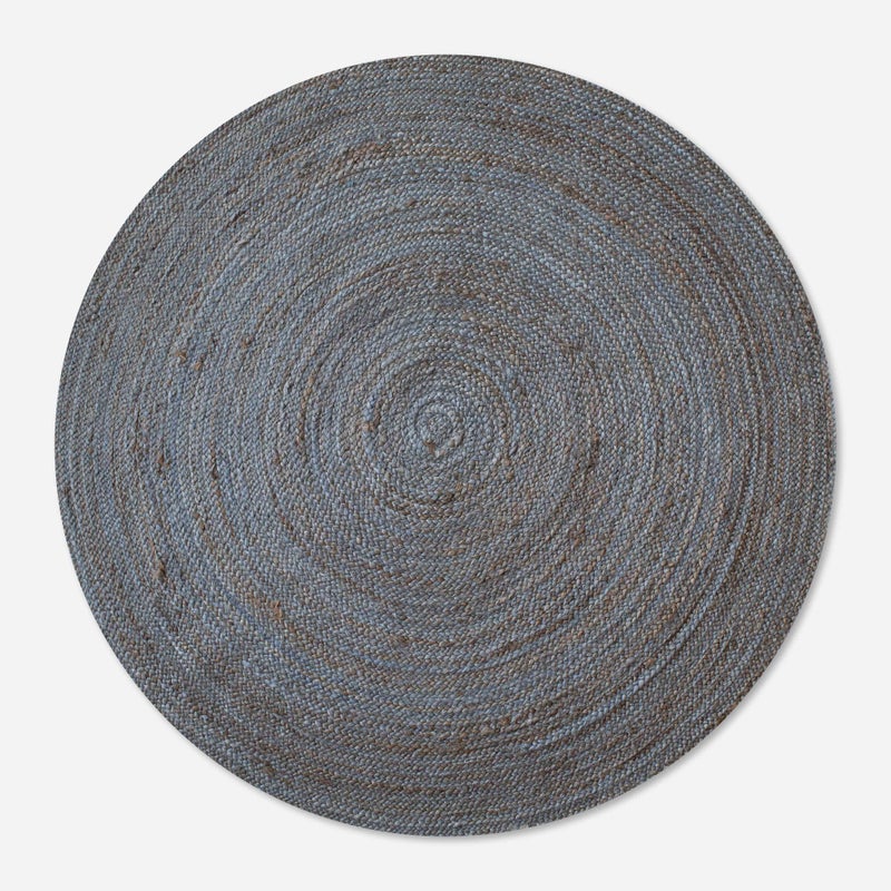 Okrągły dywan jutowy ciemnoniebieski Ø140 cm