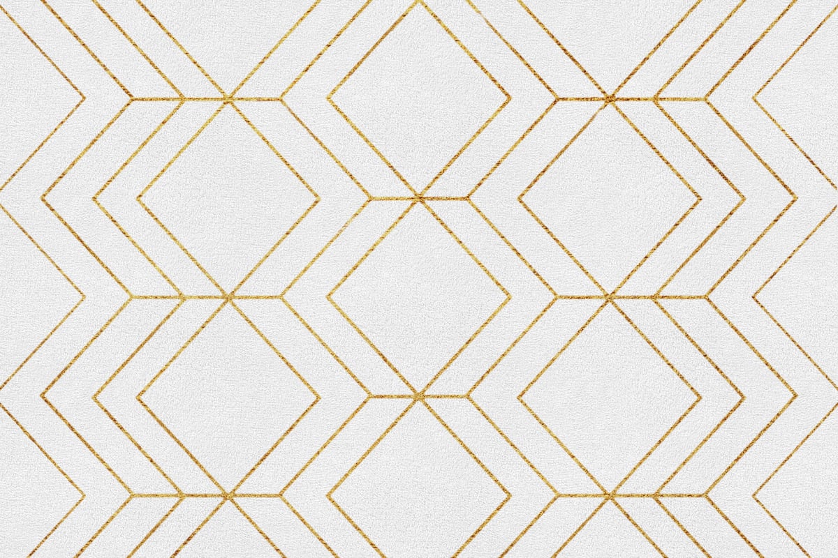 Dywan winylowy Ariana Gold 160x240 cm - antypoślizgowy dywan z PVC, gładki nadruk, winylowy dywan do kuchni lub salonu, zmywalny