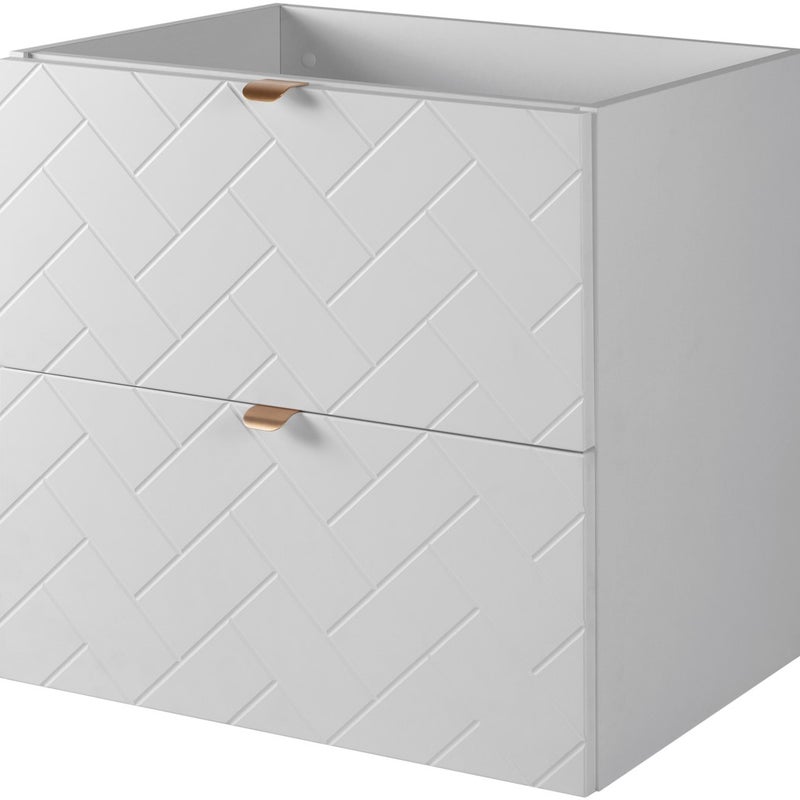 Szafka łazienkowa MADIS 60 cm biała frezowane szuflady wisząca