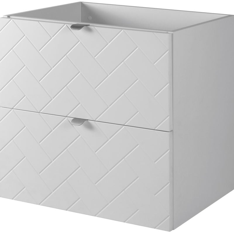 Szafka łazienkowa MADIS 60 cm biała frezowane szuflady wisząca