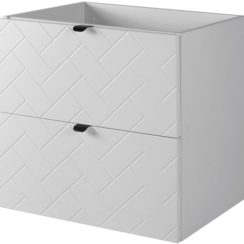 Szafka łazienkowa MADIS 60 cm biała frezowane szuflady wisząca