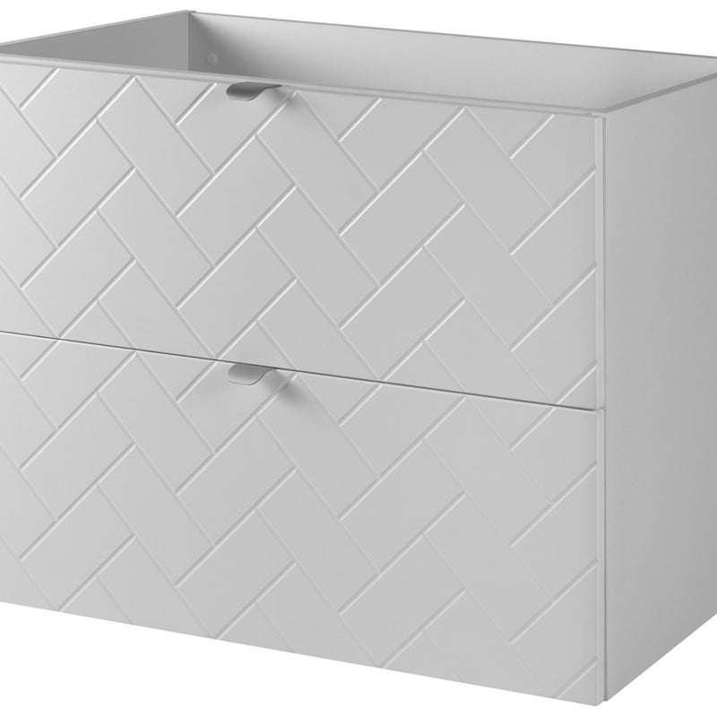 Szafka łazienkowa MADIS 80 cm biała frezowane szuflady wisząca