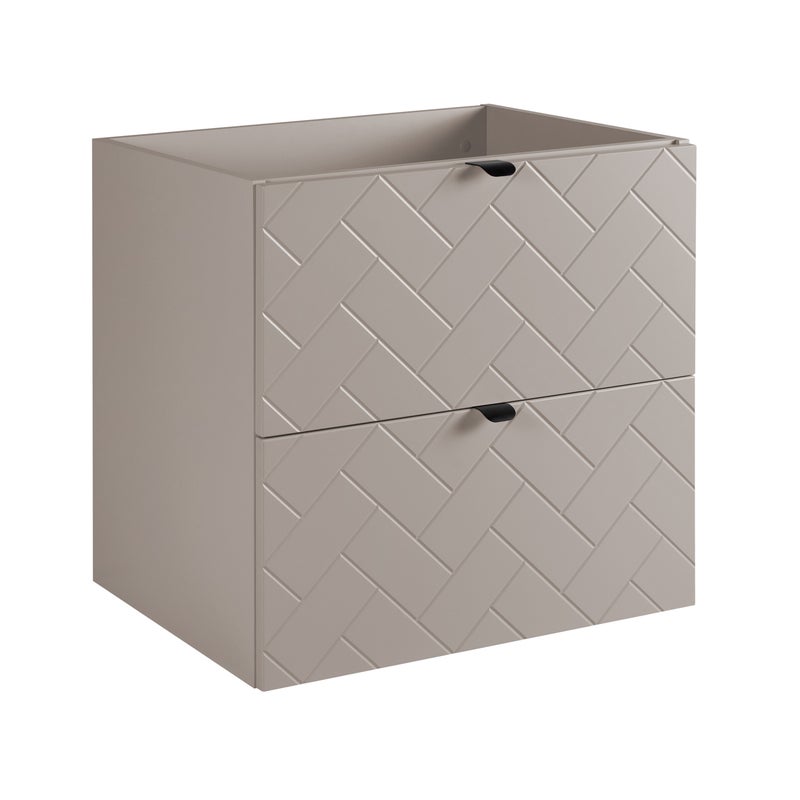 Szafka łazienkowa MADIS 60 cm kaszmir frezowane szuflady wisząca