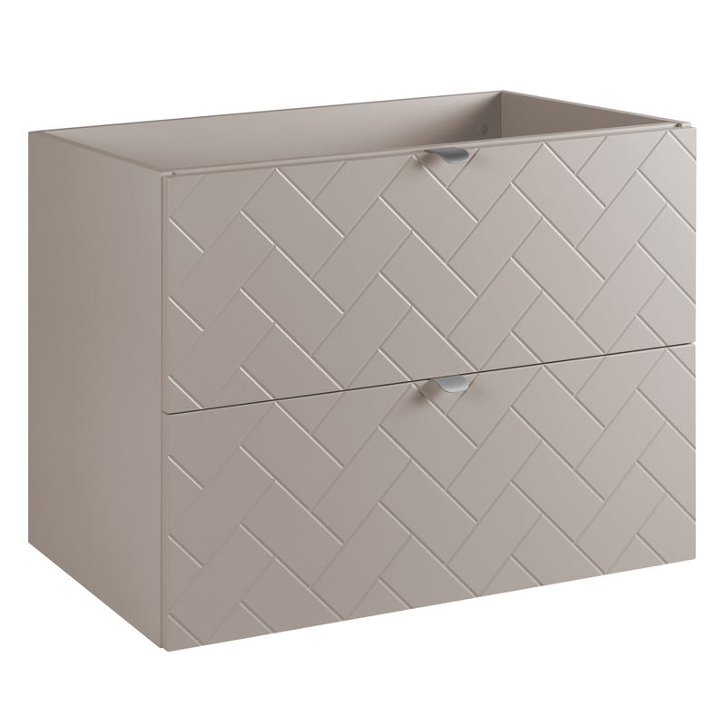 Szafka łazienkowa MADIS 80 cm kaszmir frezowane szuflady wisząca