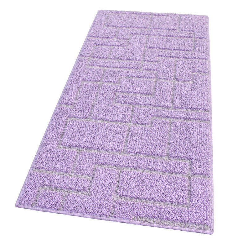 Dywan Kuchenny 50x80 cm Antypoślizgowa 100% Made in Italy Graniczy Zmywalny Geometryczny Jednolity Kolor Fiołkowy