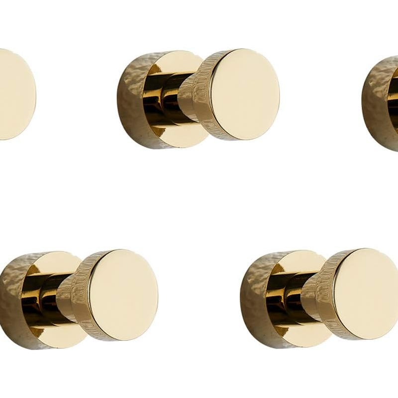 Haki ścienne, wieszaki na ręczniki do łazienki, kuchni, drzwi, szafek i kredensów, opakowanie 5 szt. (złote)