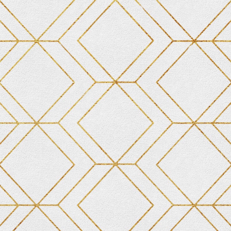 Dywan winylowy Ariana Gold 100x150 cm - antypoślizgowy dywan z PVC, gładki nadruk, winylowy dywan do kuchni lub salonu, zmywalny