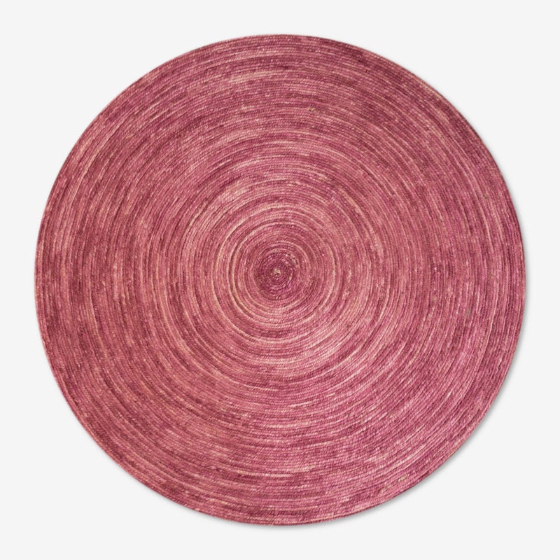 Okrągły dywan jutowy w odcieniach fuksji Ø140 cm