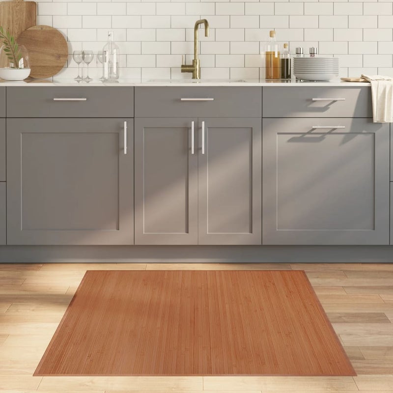 Dywan kwadratowy, naturalny, 100x100 cm, bambusowy vidaXL